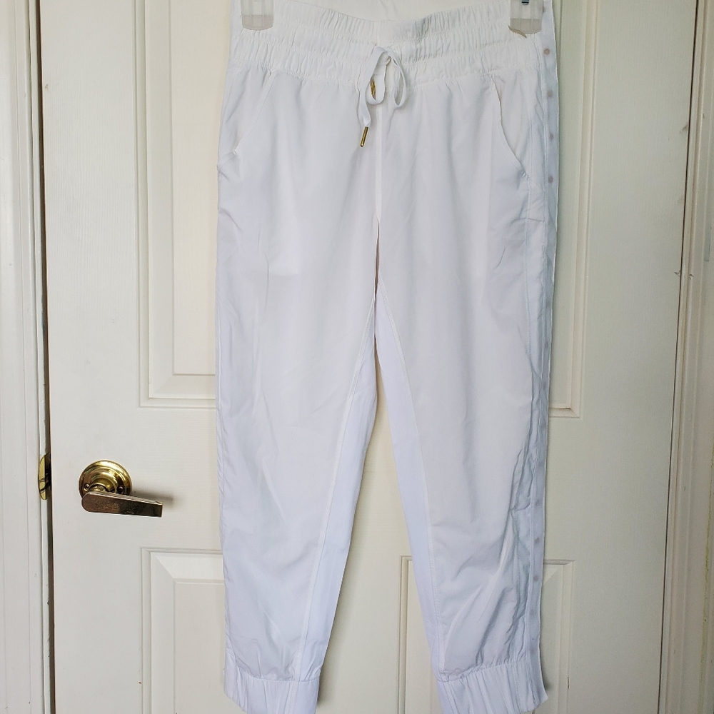 Lululemon white tearaway pants